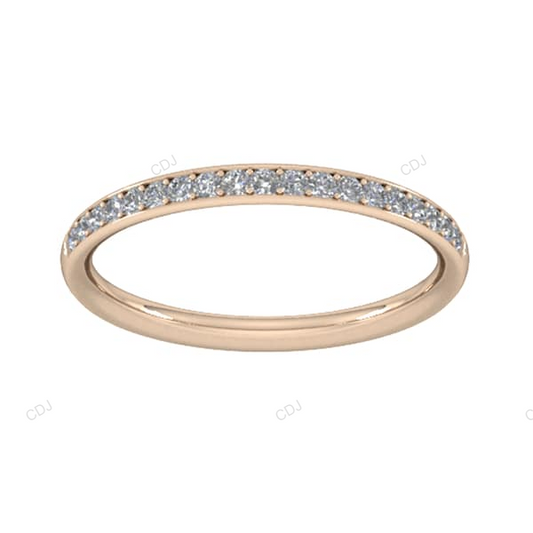 Rose Gold Lab Grown Diamond Halt Eternity Wedding Band Wedding Band customdiamjewel
