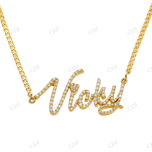925 Silver Custom Name Moissanite Pendant Hip Hop Pendent customdiamjewel