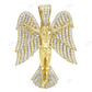 Yellow Gold Angle Wings Crucifix CVD Diamond Jesus Pendant hip hop jewelry CustomDiamJewel