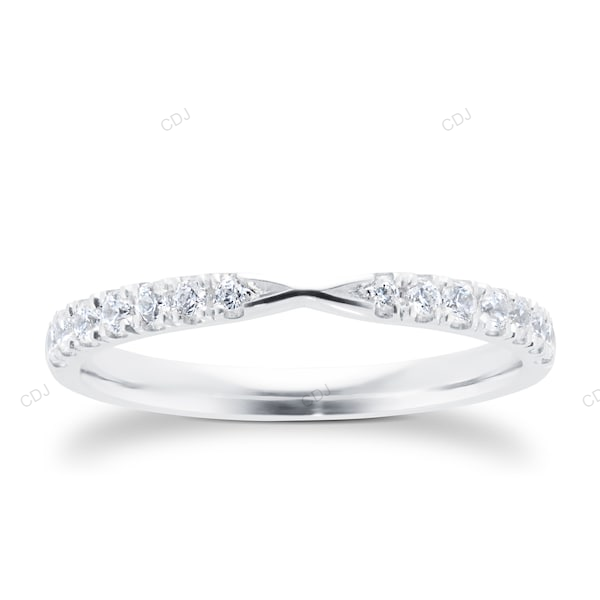 18K Solid Gold Lab Grown Diamond Wedding Band Wedding Band customdiamjewel