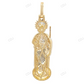 St Jude Large Enamel CVD Diamond Yellow Gold Pendant hip hop jewelry CustomDiamJewel