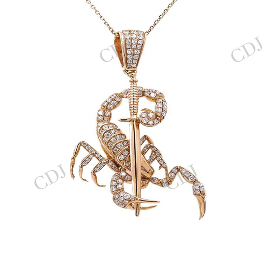 925 Silver Moissanite Scorpion Pendant Hip Hop Pendent customdiamjewel