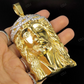 Men's Yellow Solid Gold Jesus CVD Diamond Hip Hop Pendant hip hop jewelry CustomDiamJewel