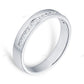 Princess Cut CVD Diamond White Gold Wedding Band