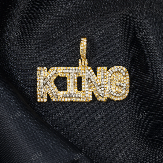 Custom Hip Hop 925 Silver Moissanite King Pendant Hip Hop Pendent customdiamjewel