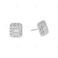 14K Gold Baguette Lab Grown Diamond Rectangular Earrings
