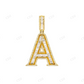 Custom Baguette Diamond 925 Sterling Silver Moissanite Letter A Pendant Hip Hop Pendent customdiamjewel
