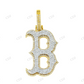 B Letter 925 Silver Moissanite Custom Pendant Hip Hop Pendent customdiamjewel