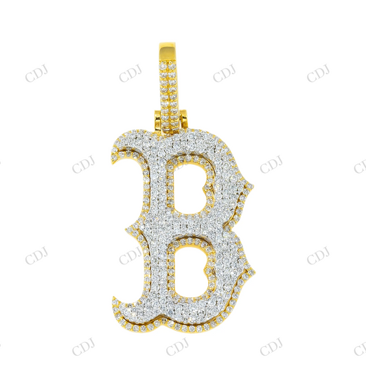 B Letter 925 Silver Moissanite Custom Pendant Hip Hop Pendent customdiamjewel