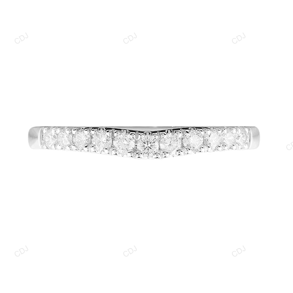 White Gold CVD Diamond Handmade Wedding Band