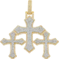 925 Silver Luxury Three Cross Hip Hop Moissanite Diamond Religious Pendant Hip Hop Pendent customdiamjewel