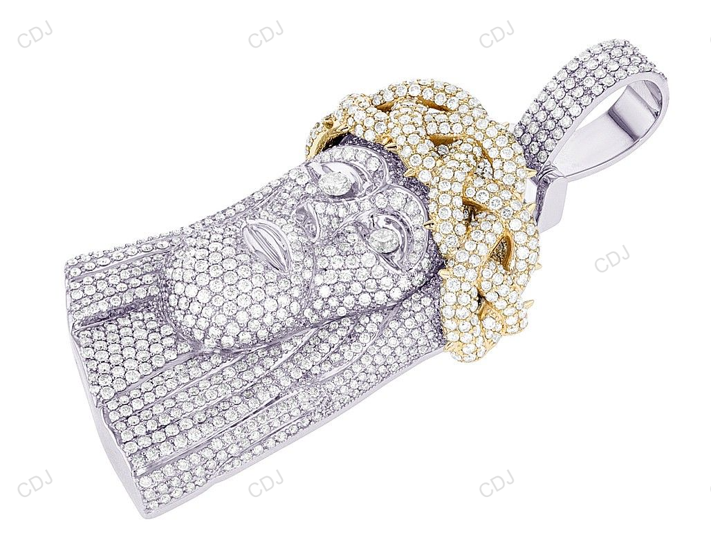 CVD Diamond Gold Cuban Style Head Jesus Hip Hop Pedant hip hop jewelry CustomDiamJewel