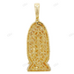 Mother Mary Yellow Gold Lab Grown Diamond Hip Hop Pendant hip hop jewelry CustomDiamJewel