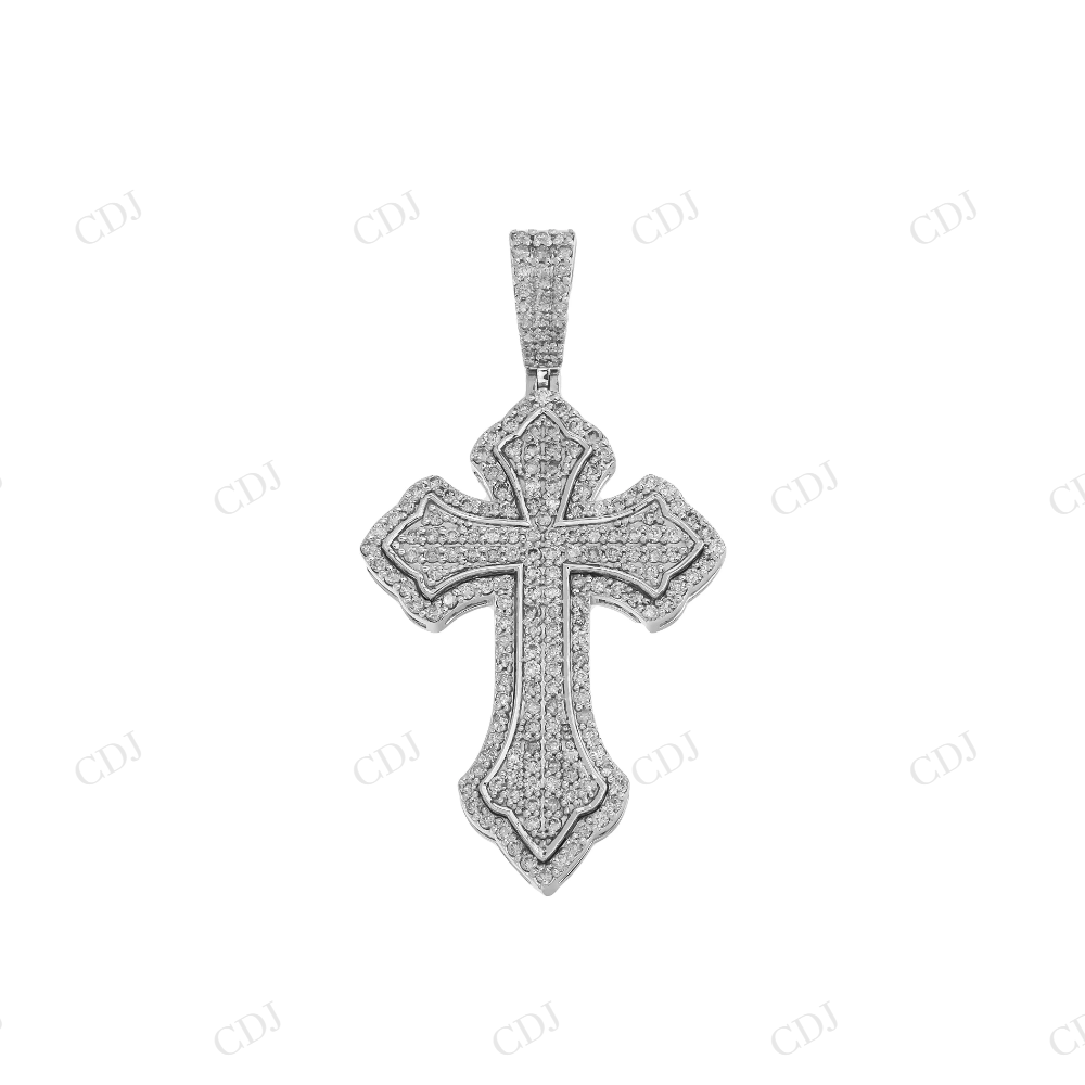 Iconic Hip Hop Rapper Style Cross Moissanite 925 Sterling Silver Pendant Hip Hop Pendent customdiamjewel
