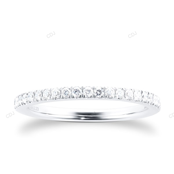 Full Eternity White Gold CVD Diamond Wedding Band