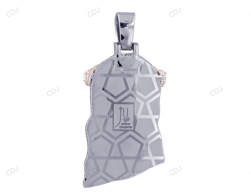 Two-Tone Lab Grown Diamond Iced Out Jesus Pendant hip hop jewelry CustomDiamJewel