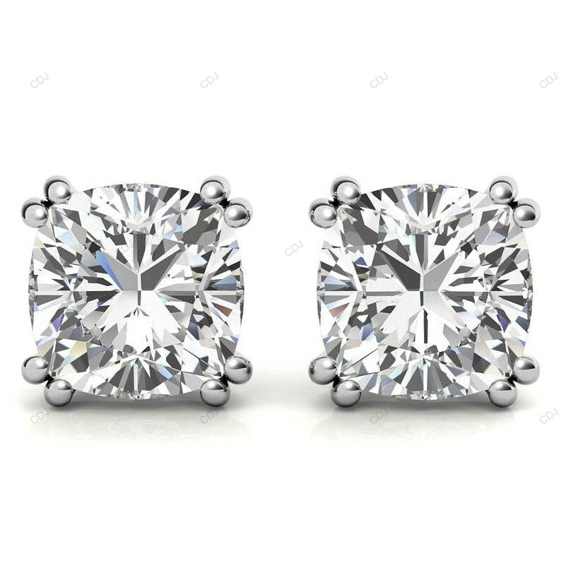 White Gold Lab Grown Diamond Stud Earring For Everyday