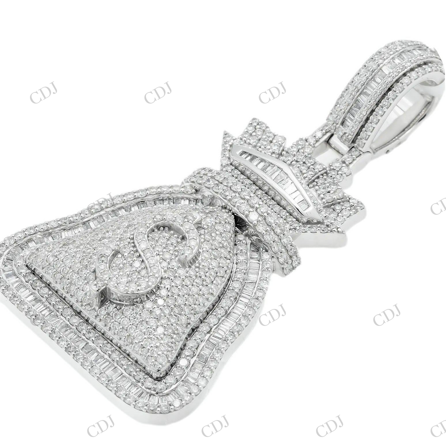 Custom Money Bag 925 Silver Moissanite Pendant Hip Hop Pendent customdiamjewel