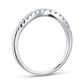 Curved Shape Gold CVD Diamond Wedding Band