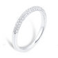 Three Row CVD Diamond Wedding Band For Daily Wear