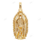 Enamel Mother Mary Lab Grown Diamond Yellow Gold Pendant hip hop jewelry CustomDiamJewel