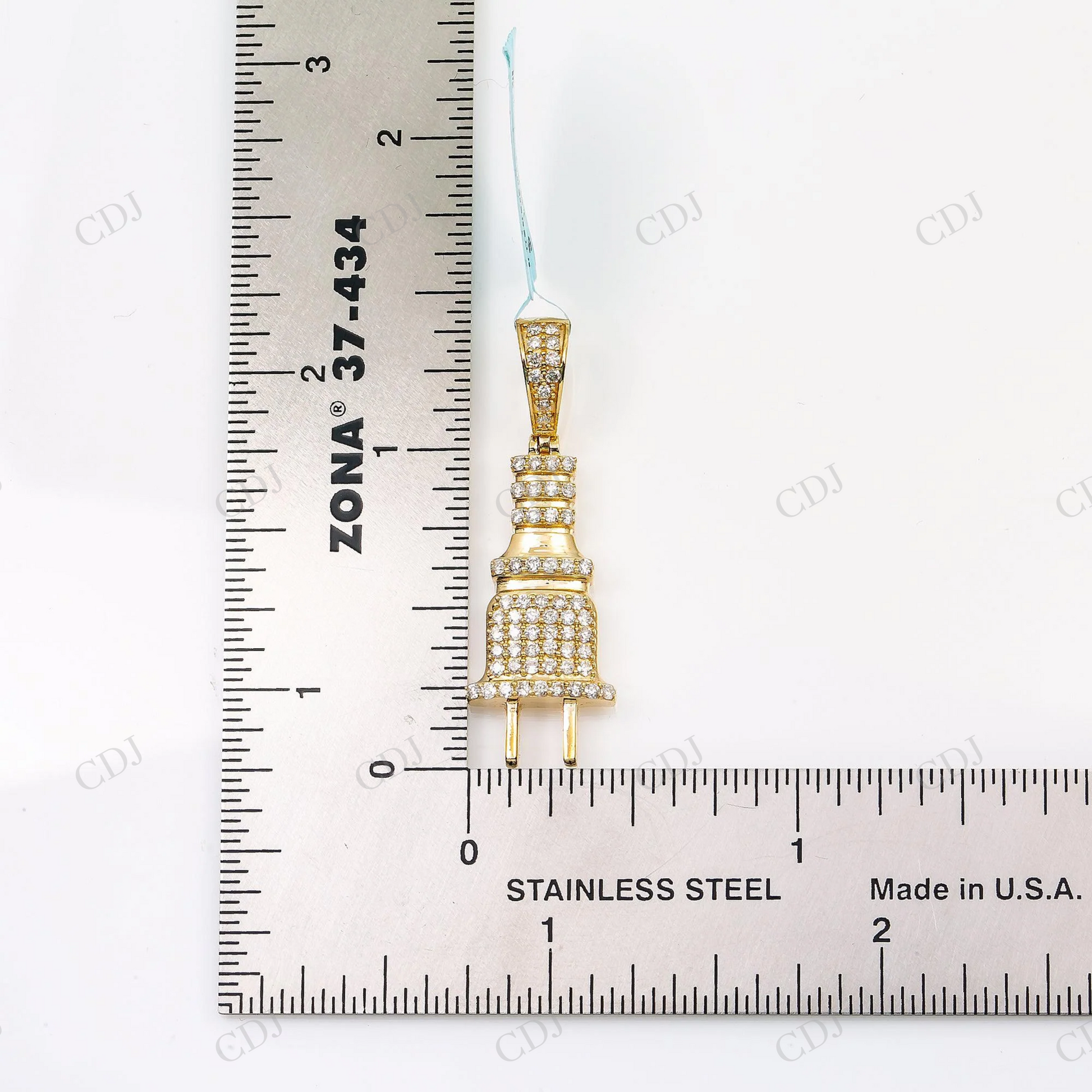 1.5" 925 Sterling Silver Moissanite Hip Hop Plug Pendant Hip Hop Pendent customdiamjewel