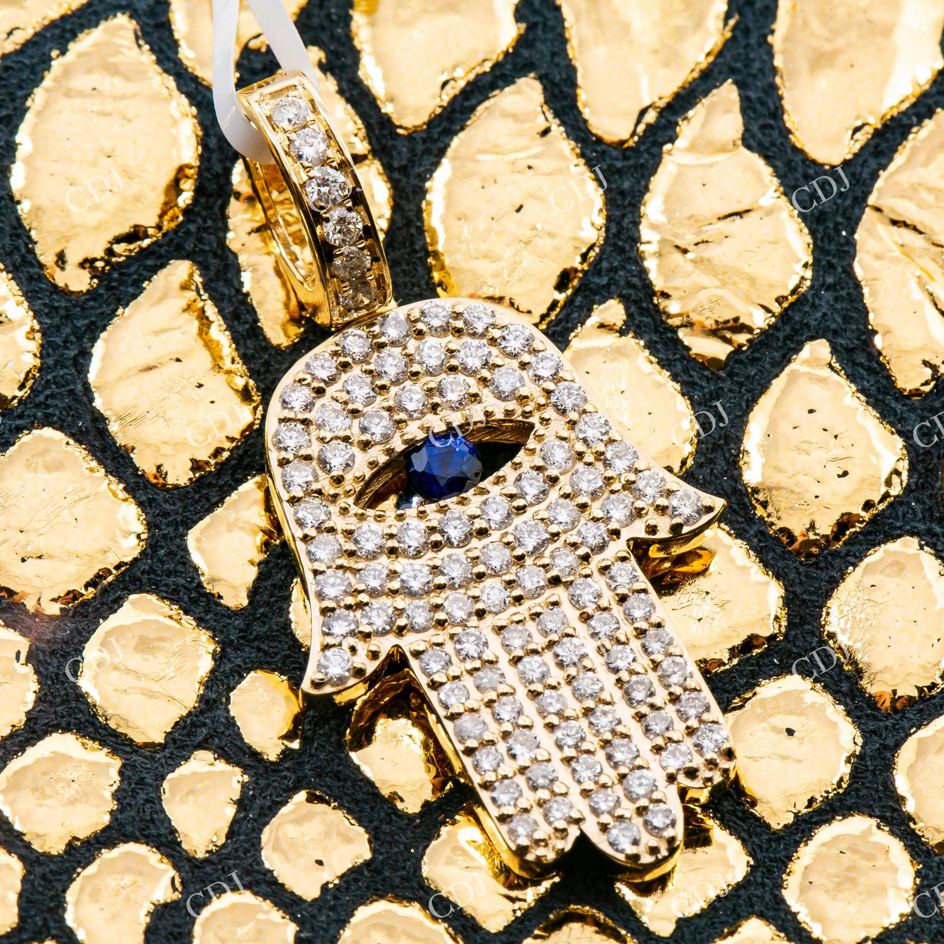 Iced Out Hamsa Hand Evil Eye 925 Silver Moissanite Pendant Hip Hop Pendent customdiamjewel