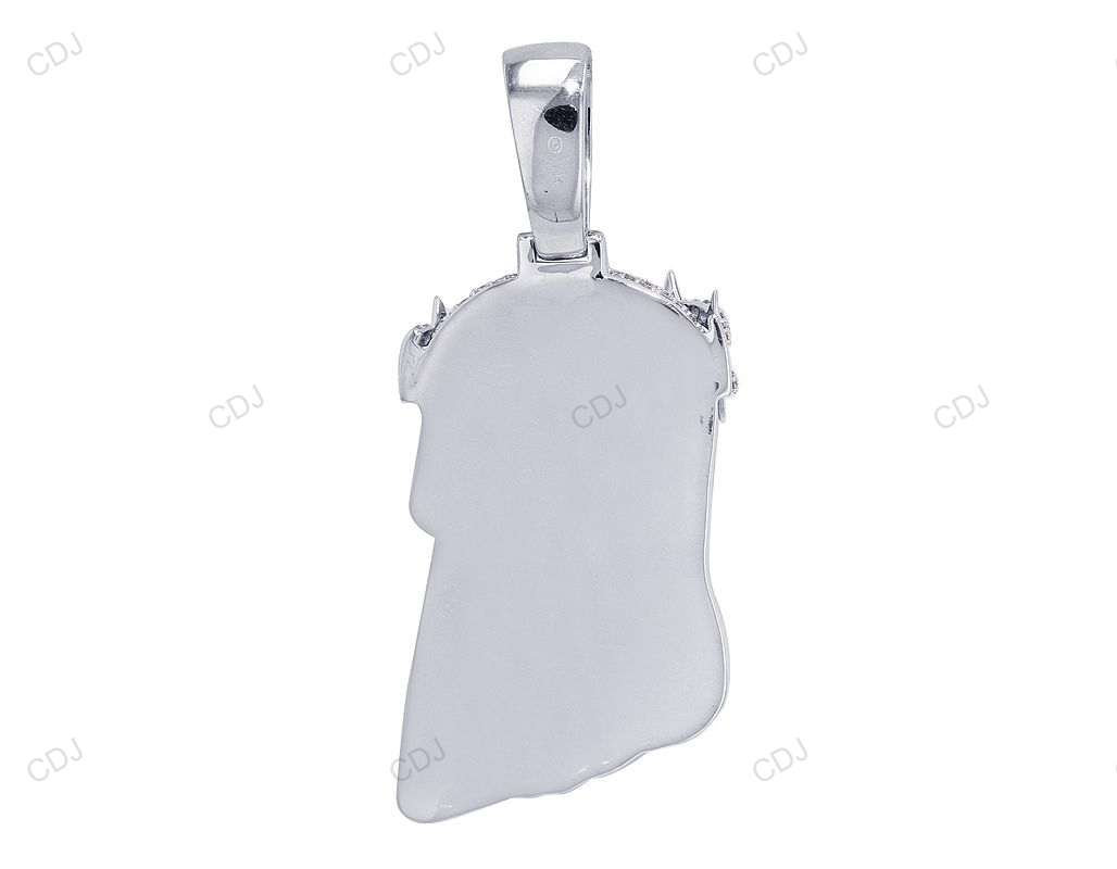 Jesus Crown Thorn White Gold CVD Diamond Iced Out Pendant hip hop jewelry CustomDiamJewel