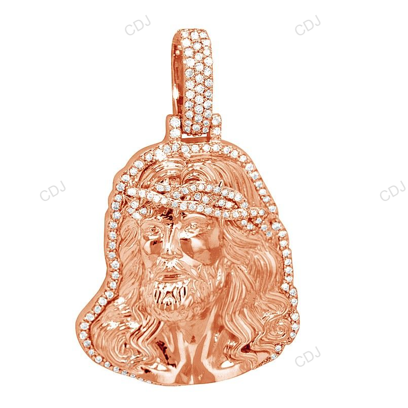 Lab Grown Diamond Jesus Gold Hip Hop Pendant hip hop jewelry CustomDiamJewel