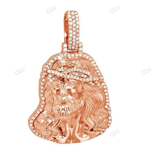 Lab Grown Diamond Jesus Gold Hip Hop Pendant hip hop jewelry CustomDiamJewel