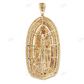 Mother Mary Yellow Gold Iced Out Pendant hip hop jewelry CustomDiamJewel