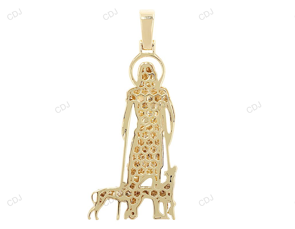 1.15 CTW Saint Lazarus CVD Diamond Hip Hop Pendant hip hop jewelry CustomDiamJewel
