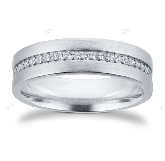 White Gold Lab Grown Diamond Wedding Band Gift For Women Wedding Band customdiamjewel
