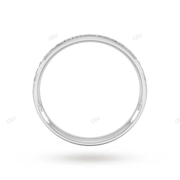 Channel Setting Lab Created Yellow Gold Wedding Band