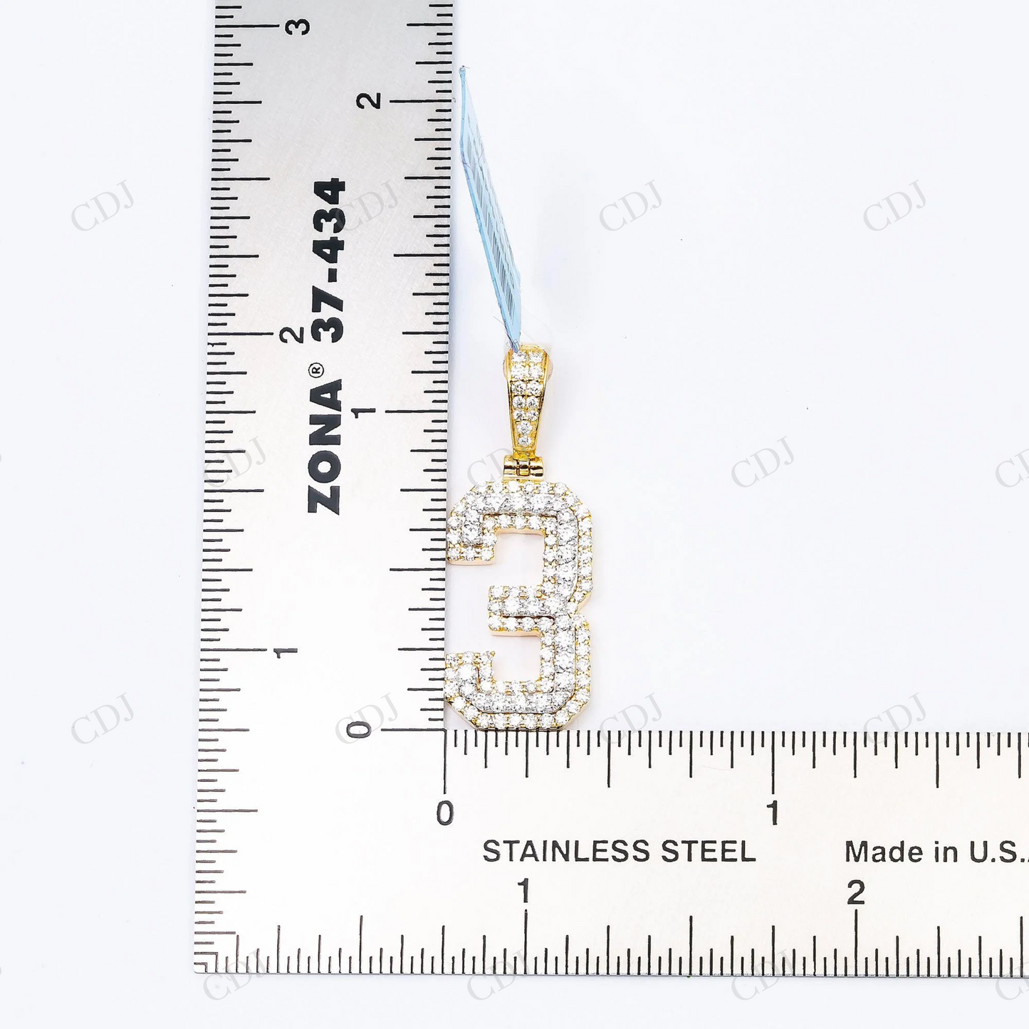 Rapper Style Number 3 Moissanite 925 Silver Fully Iced Out Pendant Hip Hop Pendent customdiamjewel