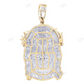 Yellow Gold Lab Created Diamond Thrown Design Jesus Pendant hip hop jewelry CustomDiamJewel