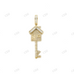 925 Silver Moissanite Baguette Round Diamond Hip Hop House Key Pendant Hip Hop Pendent customdiamjewel