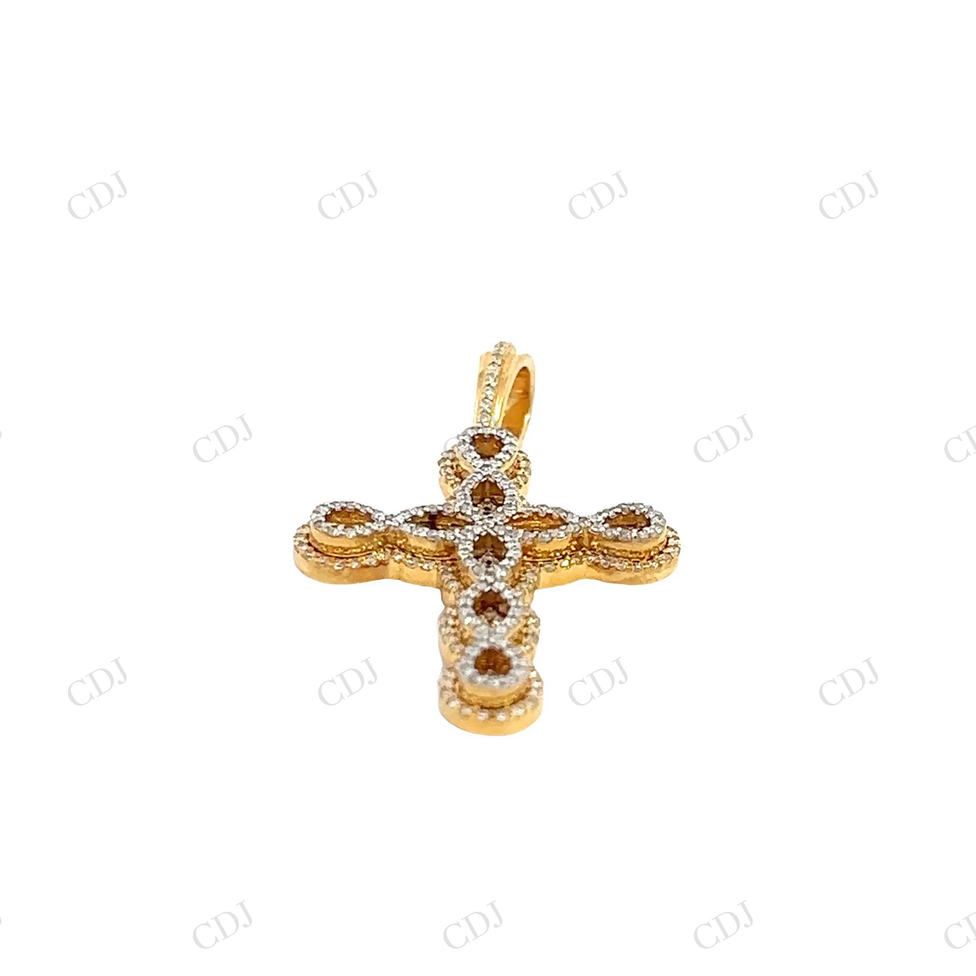 Filigree Cross Moissanite 925 Silver Pendant Hip Hop Pendent customdiamjewel