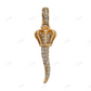 925 Silver Moissanite Crown Dagger Pendant Hip Hop Pendent customdiamjewel