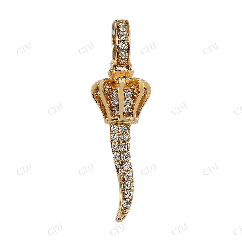 925 Silver Moissanite Crown Dagger Pendant Hip Hop Pendent customdiamjewel