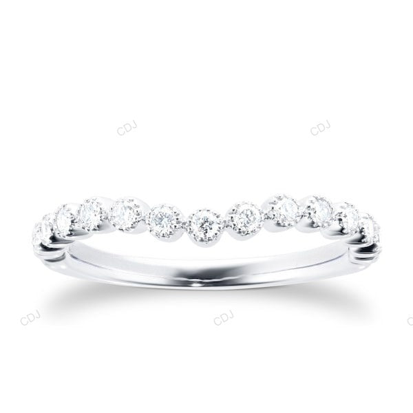 Handmade CVD Diamond Gold Wedding Band For Daily Wear