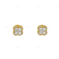 10K Gold Lab Grown Diamond Clover Earrings