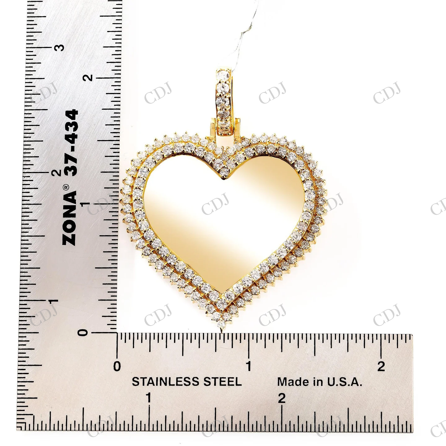 Iced Heart 925 Silver Moissanite Pendant Hip Hop Pendent customdiamjewel