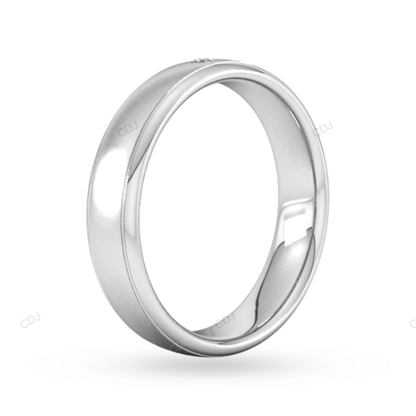 Lab Created Diamond Solid Gold Wedding Band