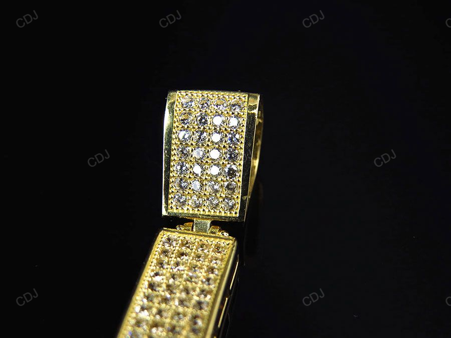 Men's Simulated Lab Grown Diamond Jesus Crucifix Yellow Gold Pendant hip hop jewelry CustomDiamJewel