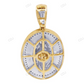 Mother Mary Two-Tone Lab Grown Diamond Pendant hip hop jewelry CustomDiamJewel