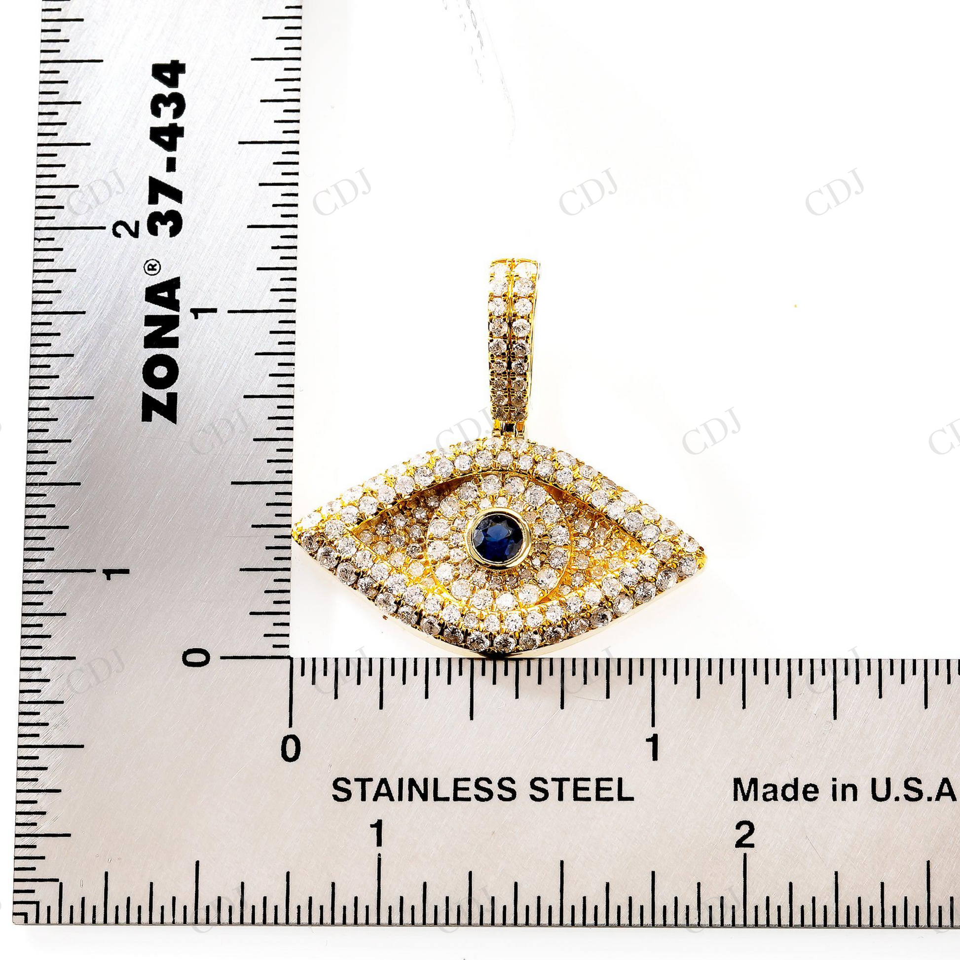 Designer Evil Eye 925 Sterling Silver Moissanite Pendant Hip Hop Pendent customdiamjewel
