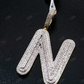 925 Silver Moissanite N Initial Pendant Hip Hop Pendent customdiamjewel