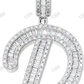1" 925 Sterling Silver Baguette Cut Moissanite Luxury Initial D Pendant Hip Hop Pendent customdiamjewel