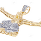 Open Arm Jesus Two-Tone Lab Created Diamond Pendant hip hop jewelry CustomDiamJewel